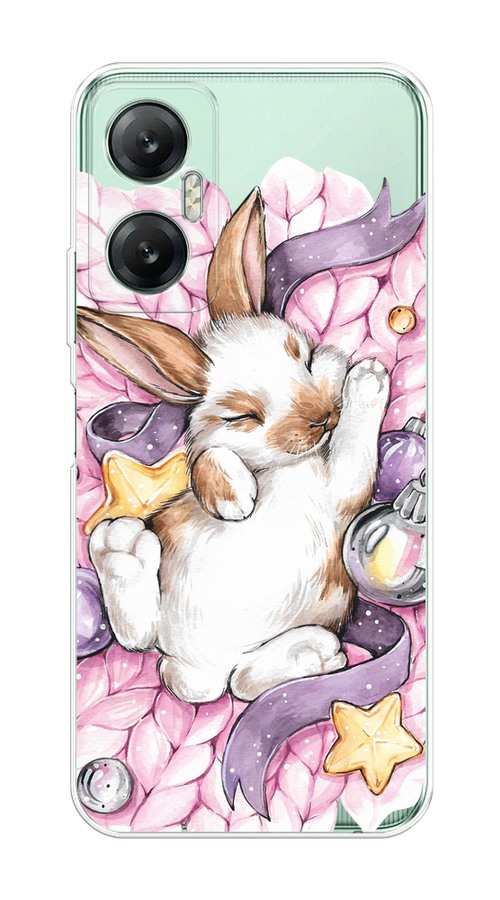 

Чехол на Infinix HOT 20 5G "Кролик спит", Розовый;белый, 3103250-5