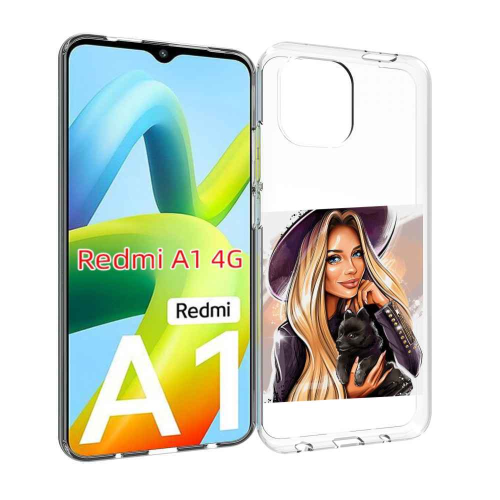 

Чехол MyPads девушка-с-черным-щенком женский для Xiaomi Redmi A1, Прозрачный, Tocco