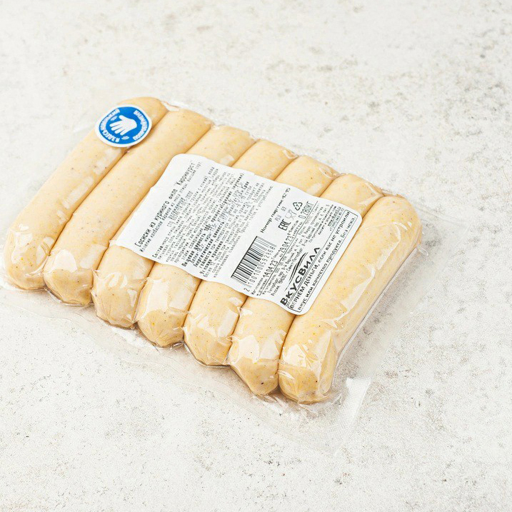 

Сосиски ВкусВилл Карривурст куриные 280 г