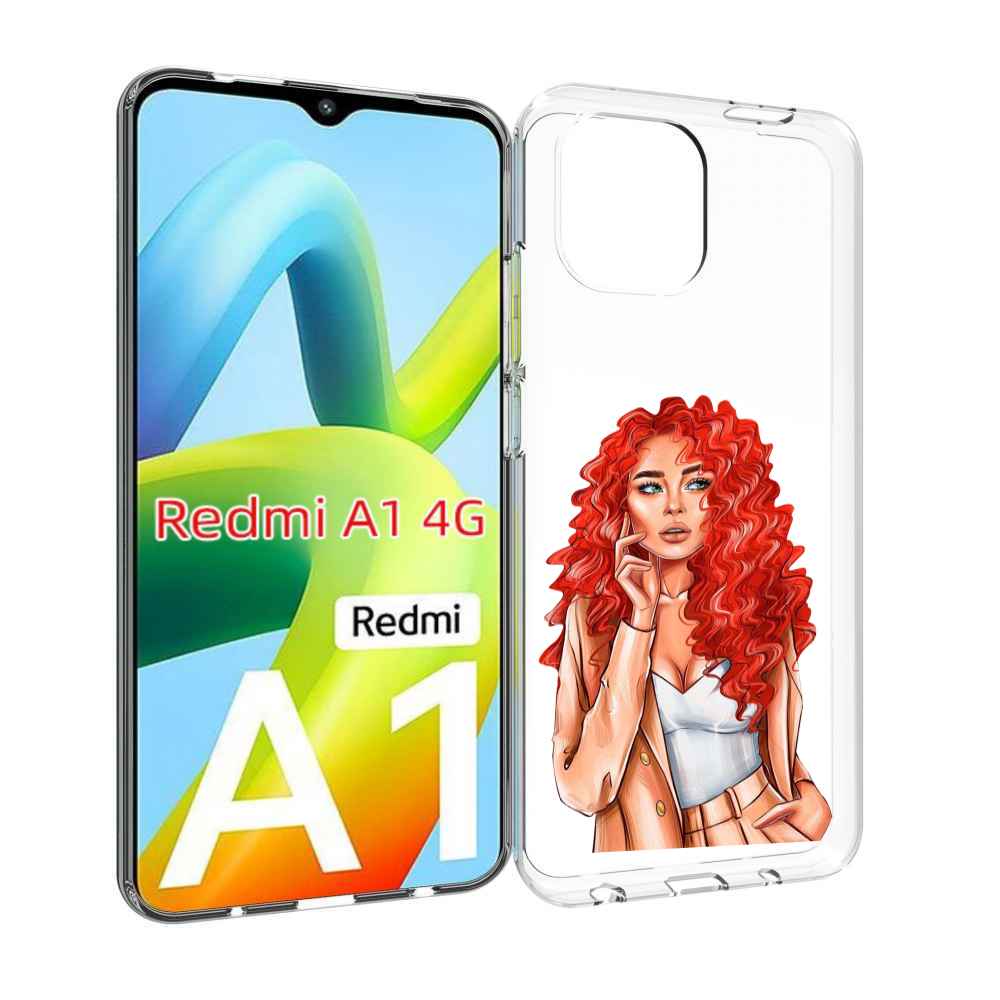 

Чехол MyPads девушка-с-яркими-волосами женский для Xiaomi Redmi A1, Прозрачный, Tocco