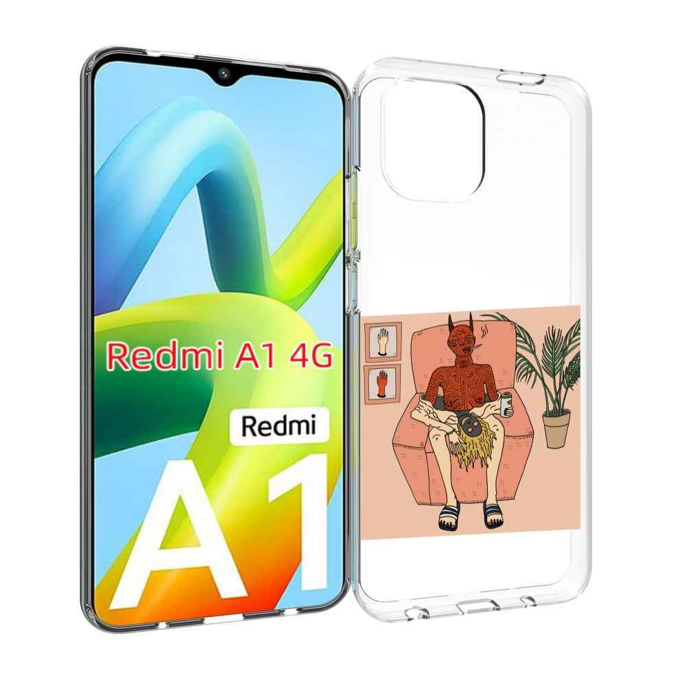 

Чехол MyPads девушка-сняла-кожу для Xiaomi Redmi A1, Прозрачный, Tocco