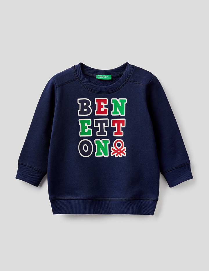 

Свитшот для мальчиков Benetton цв. синий р.98, 21A_3J70C15BW