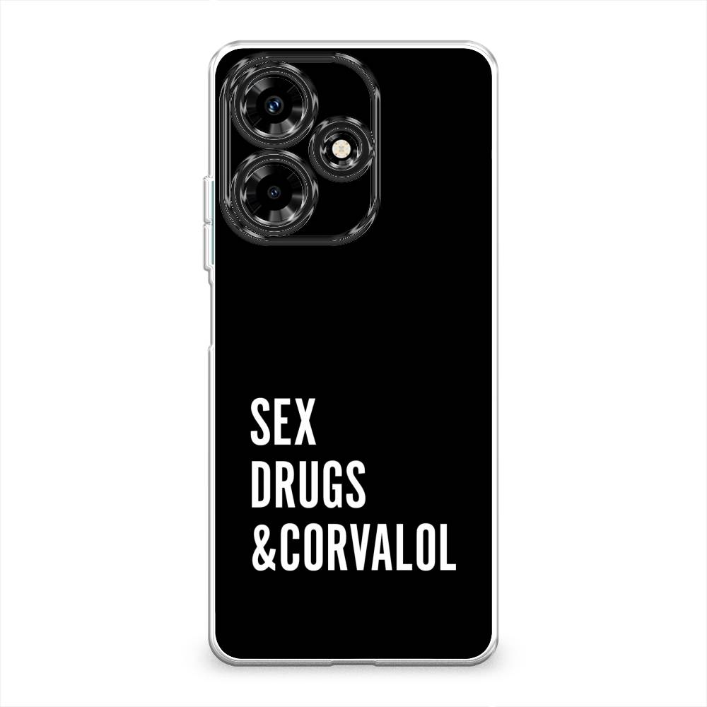 

Чехол на Infinix Hot 30 "Corvalol", Черный;серый;белый, 3104050-6