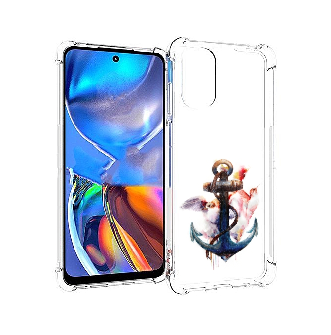 

Чехол MyPads якорь с птицами для Motorola Moto E32, Прозрачный, Tocco