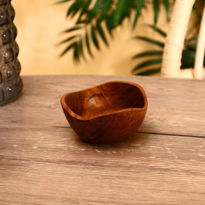 

Тарелка 12х12х6 см, тиковое дерево, Indonesian style