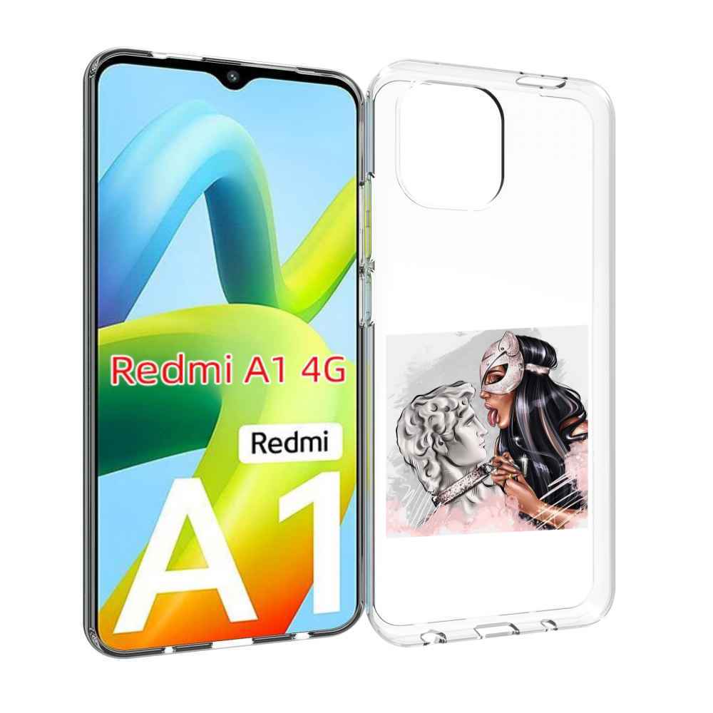 

Чехол MyPads девушка-флирт женский для Xiaomi Redmi A1, Прозрачный, Tocco