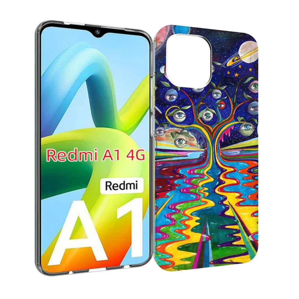 Чехол MyPads дерево с глазами акварель для Xiaomi Redmi A1