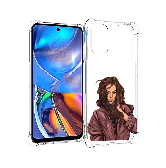 

Чехол MyPads Арт рисунок девушки для Motorola Moto E32, Прозрачный, Tocco