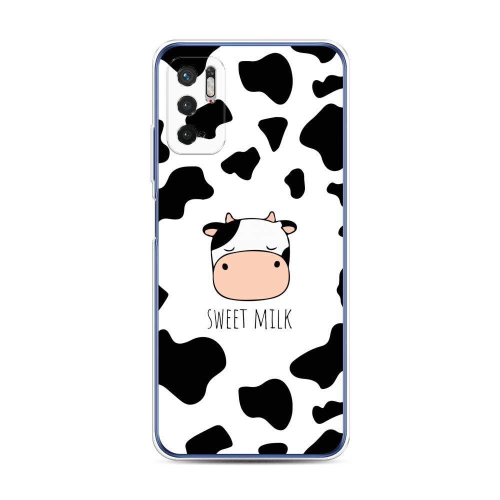 

Чехол на Xiaomi Redmi Note 10T "Sweet milk", Розовый;белый;черный, 310850-1