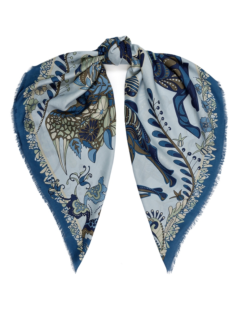 

Платок женский Eleganzza 01-00041602 голубой, 120x120 см, 01-00041602