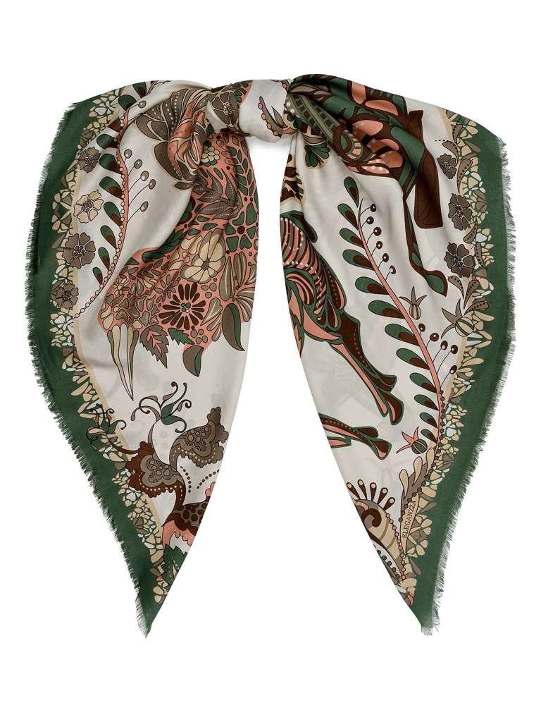 

Платок женский Eleganzza 01-00041603 зеленый, 120x120 см, 01-00041603