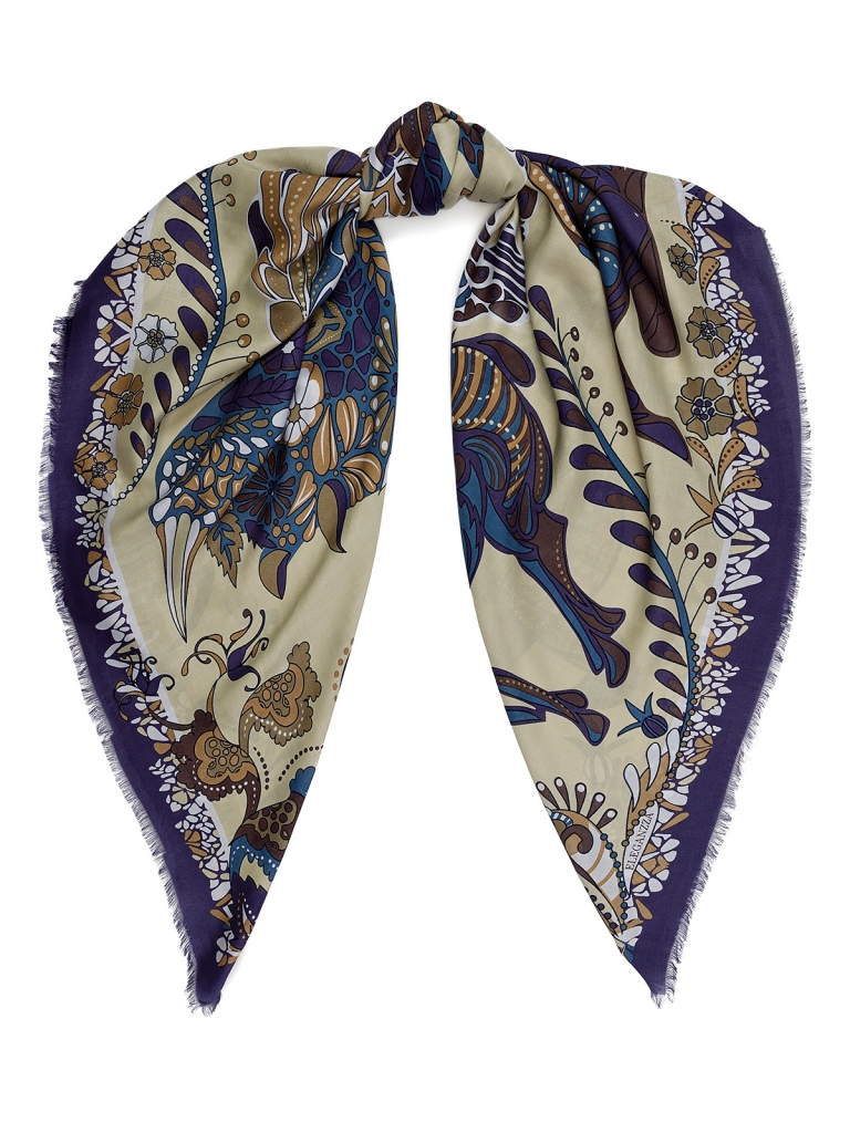 

Платок женский Eleganzza 01-00041604 синий, 120x120 см, 01-00041604