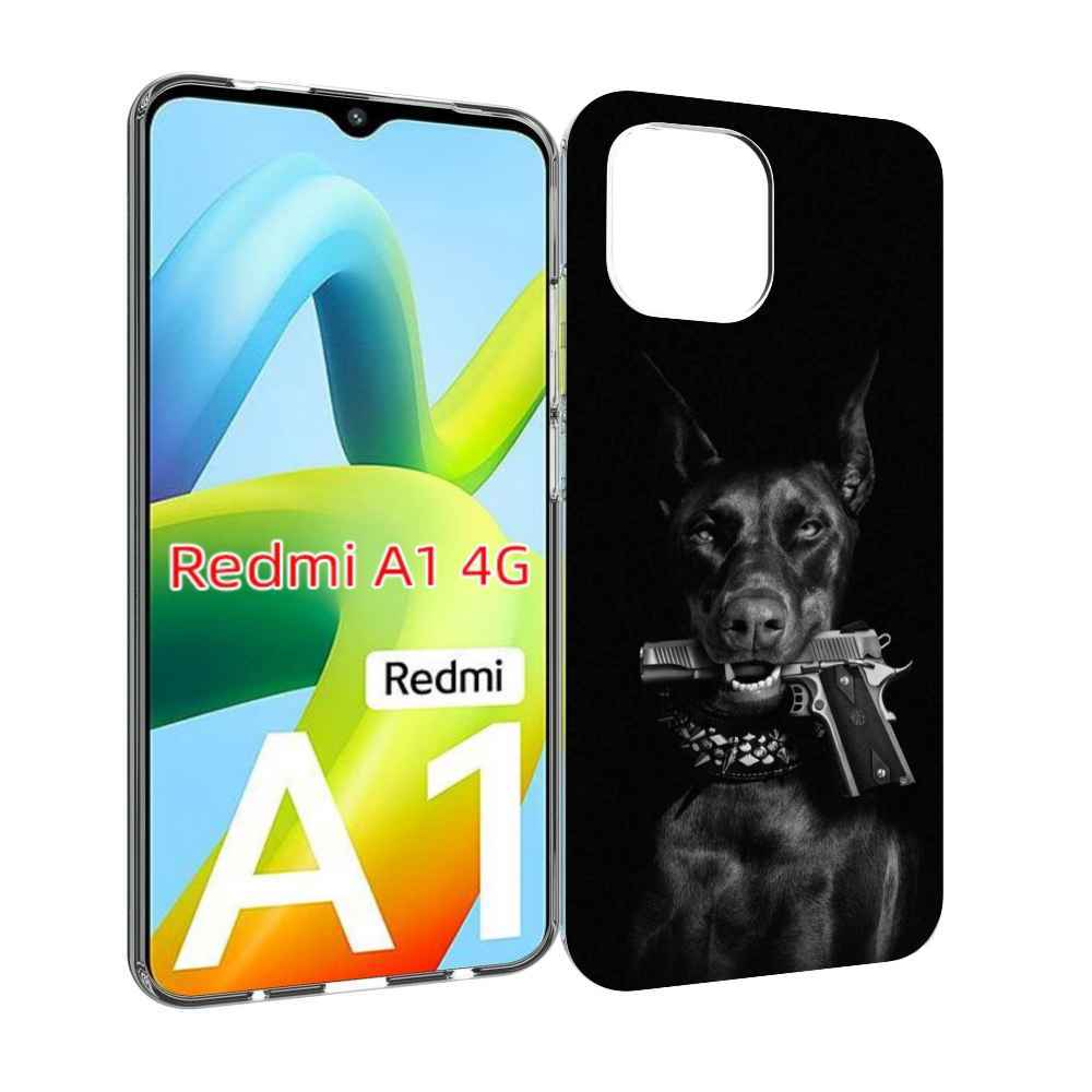 

Чехол MyPads доберман мужской для Xiaomi Redmi A1, Прозрачный, Tocco
