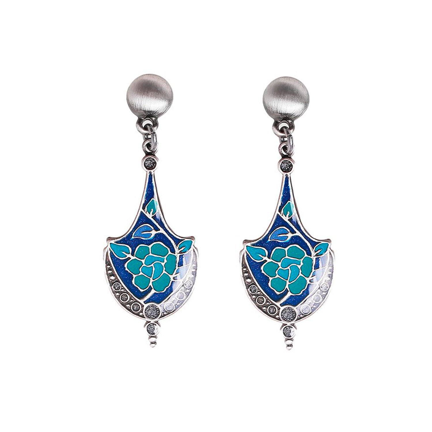 

Серьги из бижутерного сплава/бронзы с эмалью Clara Bijoux A77191-1 BL, A77191-1 BL