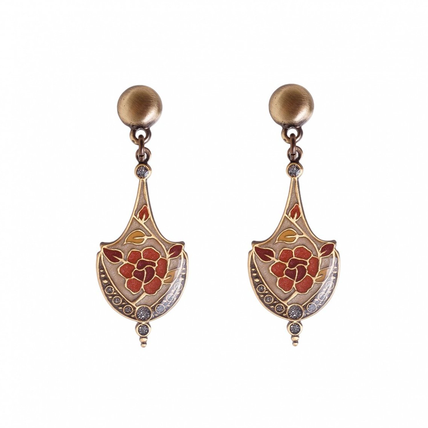 

Серьги из бижутерного сплава/бронзы с эмалью Clara Bijoux A77192-2 BR, A77192-2 BR