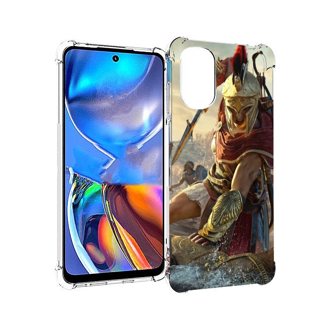 

Чехол MyPads Assassin's Creed Odyssey Kassandra мужской для Motorola Moto E32, Прозрачный, Tocco