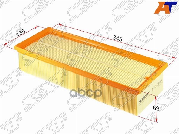 

SAT ST-1K0129620D Фильтр воздушный VW GOLF 03-12/JETTA 05-/PASSAT 05-15/TIGUAN 07-/SKODA O