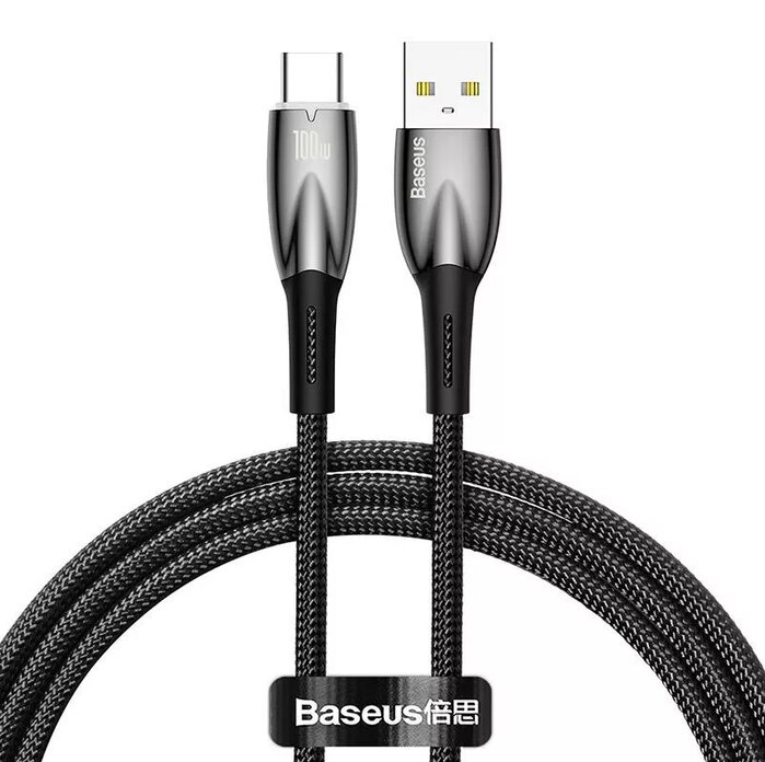 

Кабель Baseus Glimmer Series Fast Charging Data Cable USB to Type-C 100W 1m (CADH000401), CADH000401