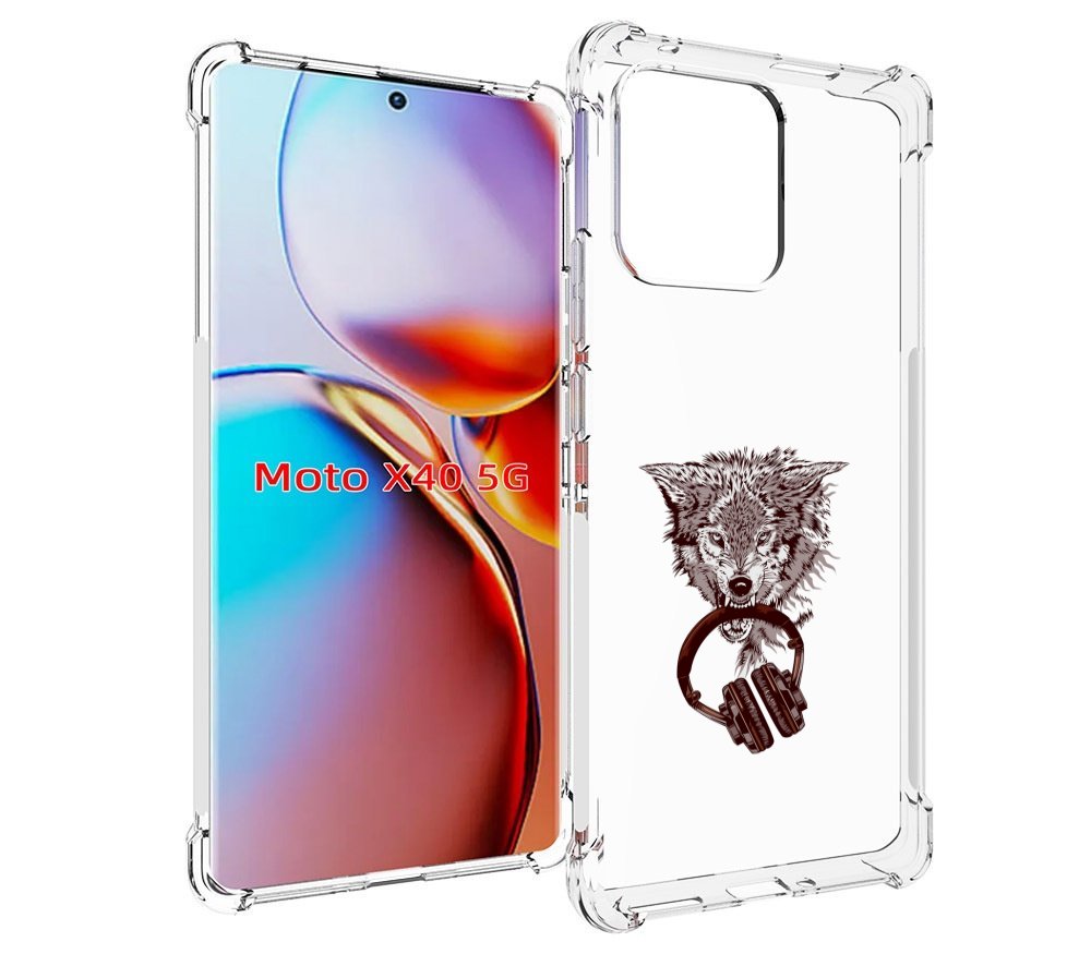 

Чехол MyPads дикий волк для Motorola Moto X40, Прозрачный, Tocco