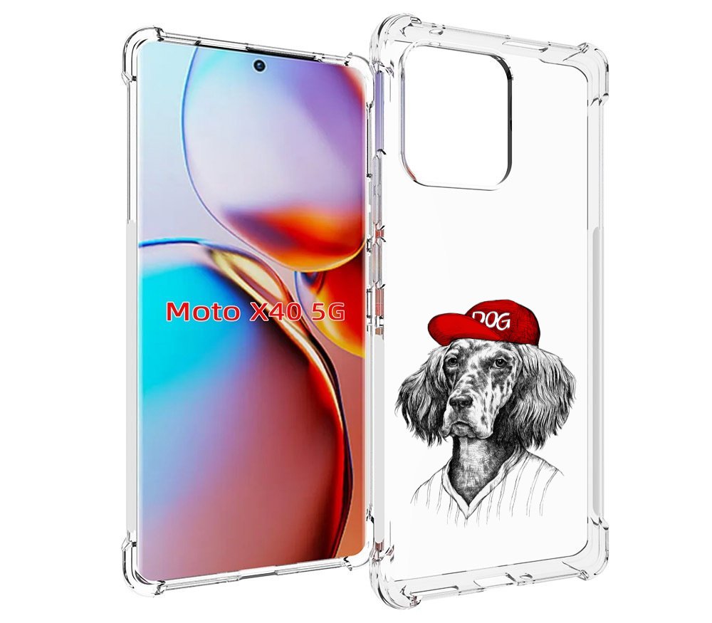 

Чехол MyPads дог для Motorola Moto X40, Прозрачный, Tocco