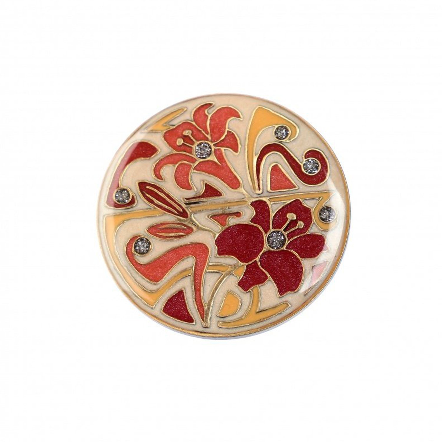 

Брошь из бижутерного сплава/бронзы с эмалью Clara Bijoux F77277 BR, F77277 BR