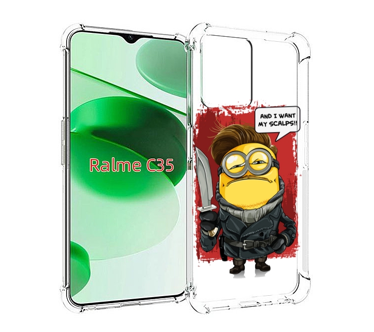

Чехол MyPads миньон убийца для Realme C35 / Narzo 50A Prime, Прозрачный, Tocco