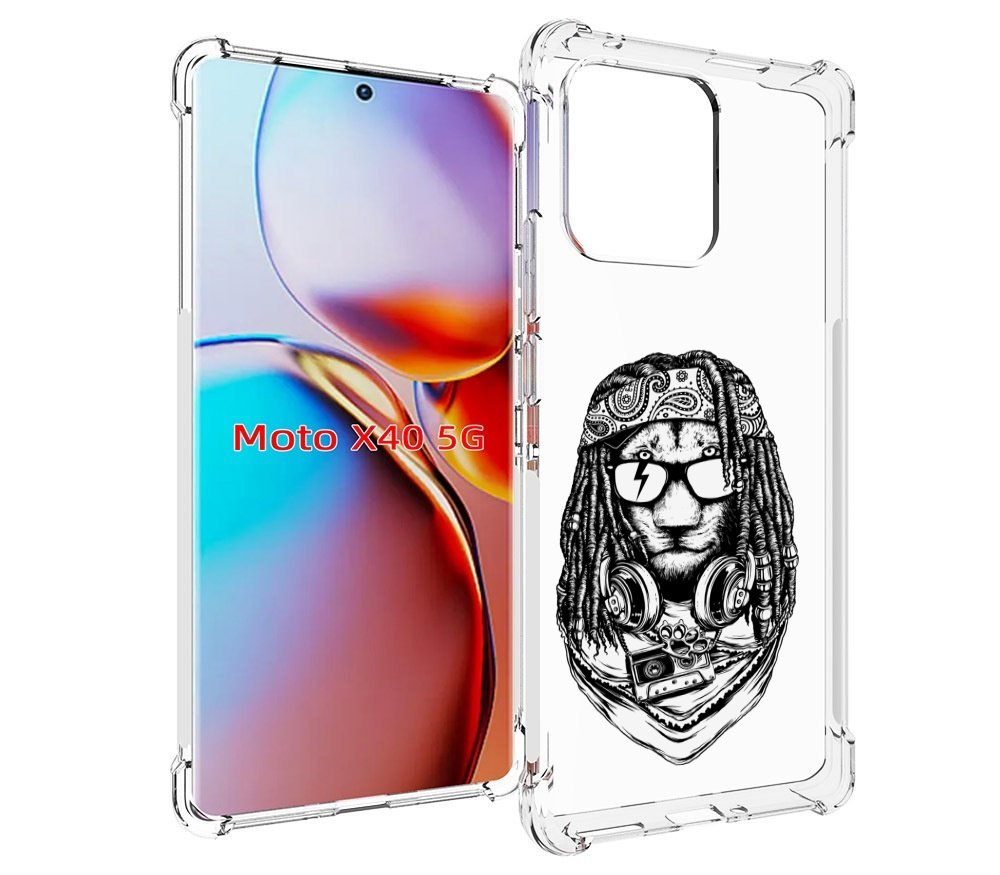 Чехол MyPads дреды льва для Motorola Moto X40