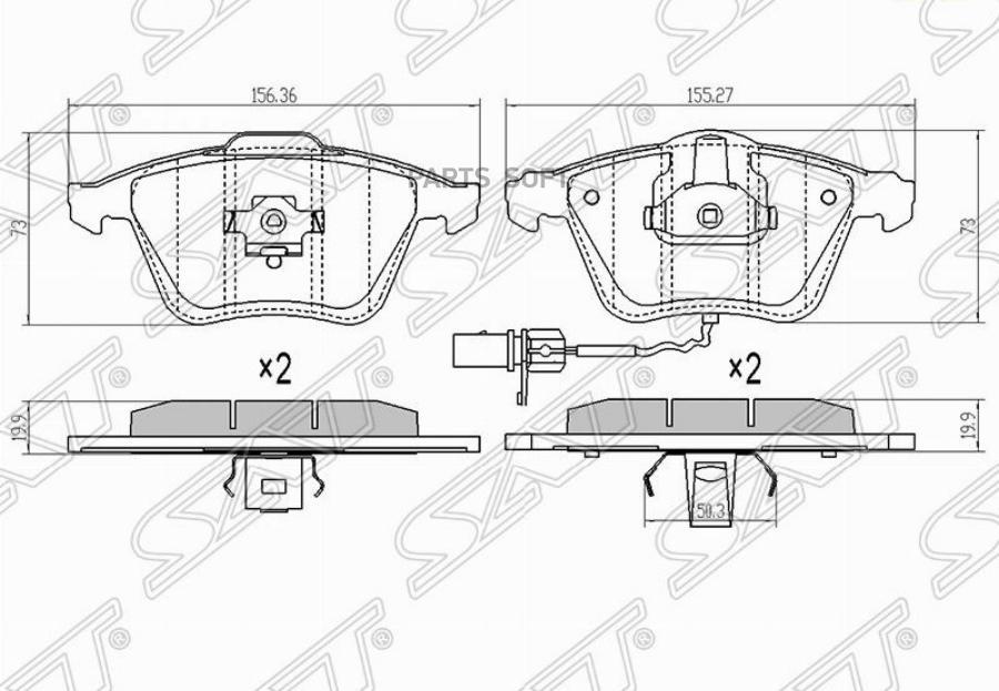

Колодки тормозные перед SKODA SUPERB 11-/VW GOLF 03-08/PASSAT CC 08-/PASSAT 05-10/AUDI SAT