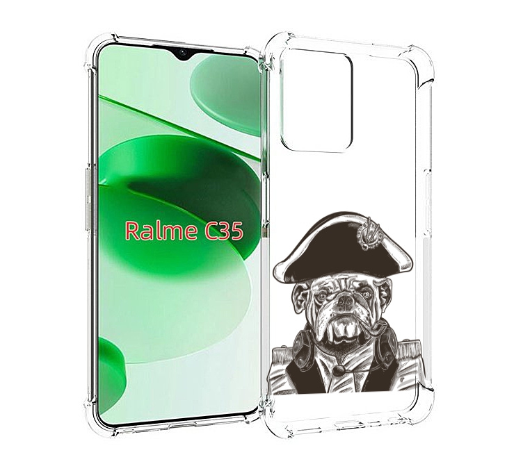 

Чехол MyPads мопс генерал для Realme C35 / Narzo 50A Prime, Прозрачный, Tocco