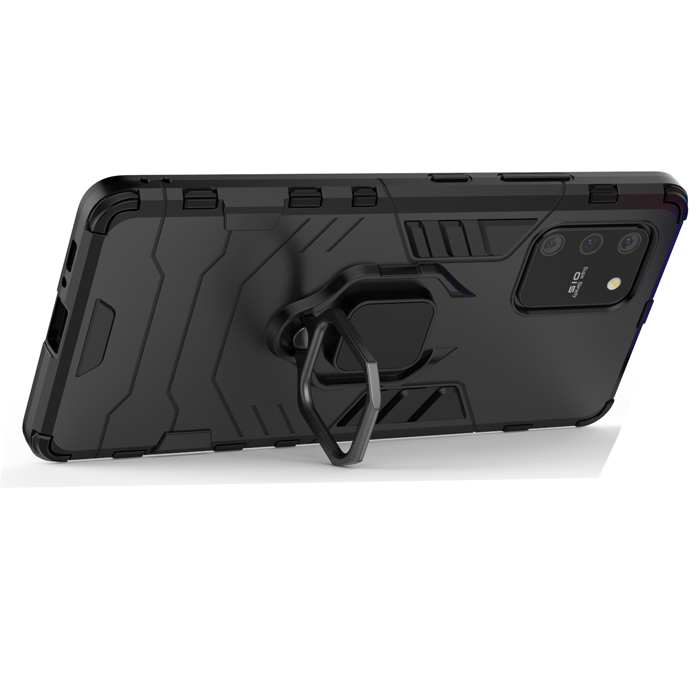 фото Противоударный чехол с кольцом panther case для samsung galaxy s10 lite (417357984) black panther