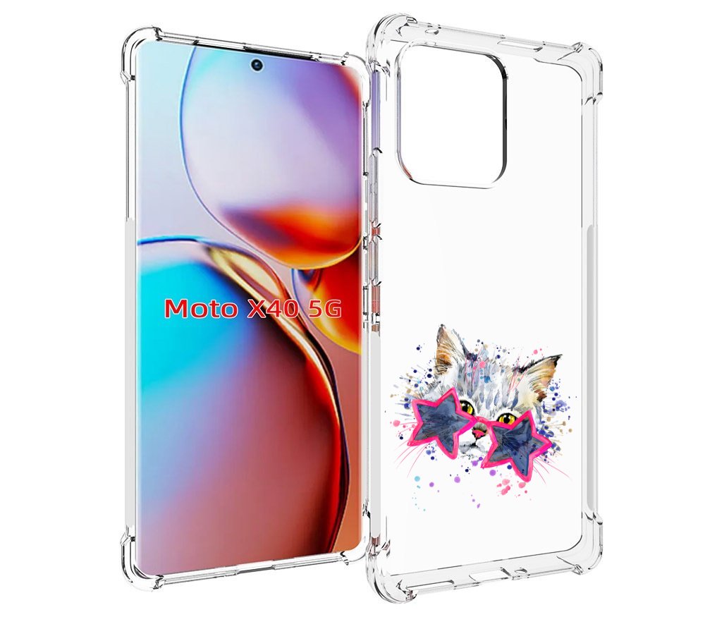 

Чехол MyPads звездные очки для Motorola Moto X40, Прозрачный, Tocco