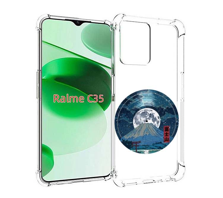 

Чехол MyPads нарисованная виниловая гора с луной для Realme C35 / Narzo 50A Prime, Прозрачный, Tocco