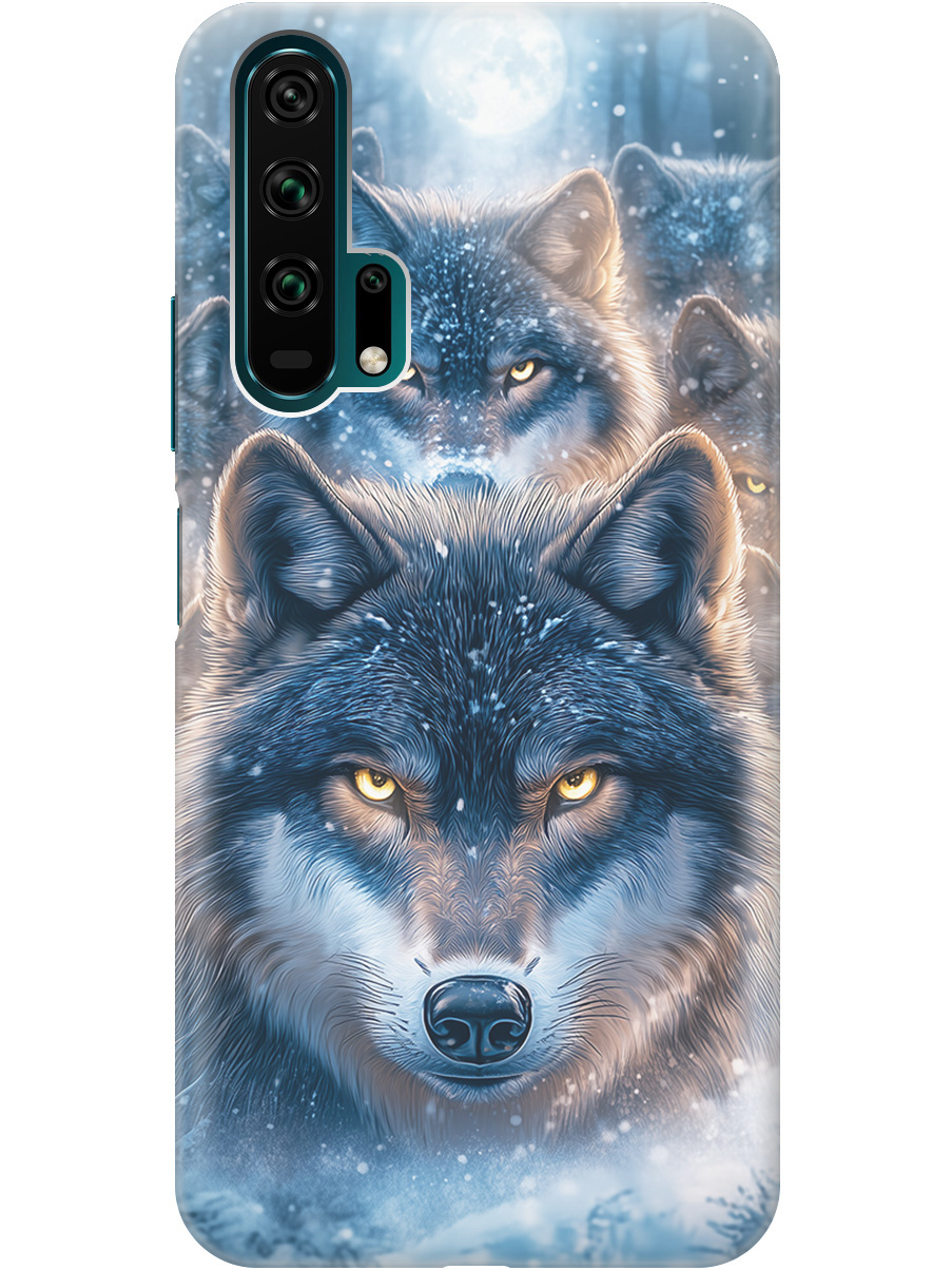 

Силиконовый чехол на Honor 20 Pro с принтом "Стая волков", Прозрачный;голубой;синий;черный, 721700713