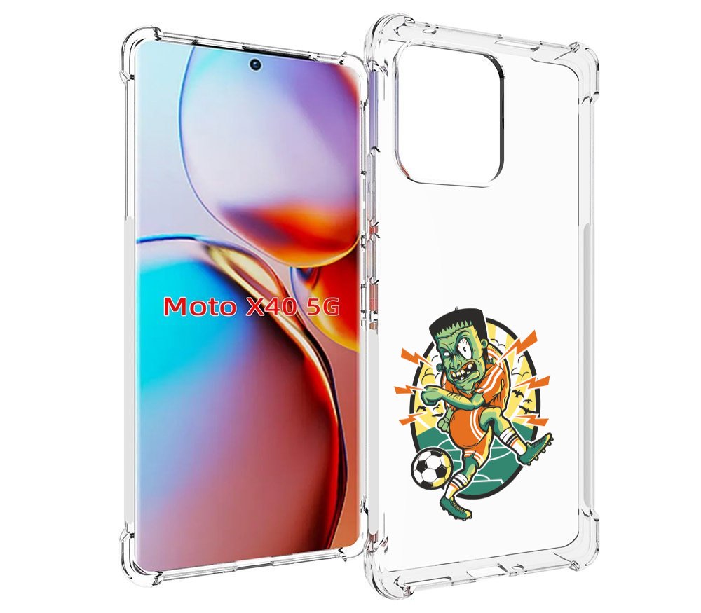 

Чехол MyPads зомби футболист для Motorola Moto X40, Прозрачный, Tocco