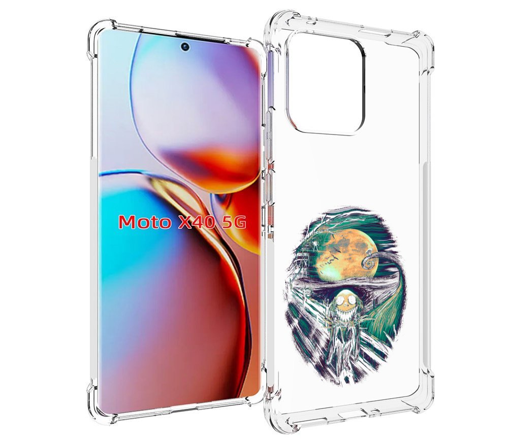 

Чехол MyPads зубастое существо абстракция для Motorola Moto X40, Прозрачный, Tocco
