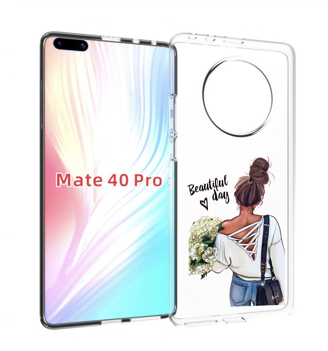 

Чехол MyPads Прекрасный-день для Huawei Mate 40 Pro (NOH-NX9), Прозрачный, Tocco