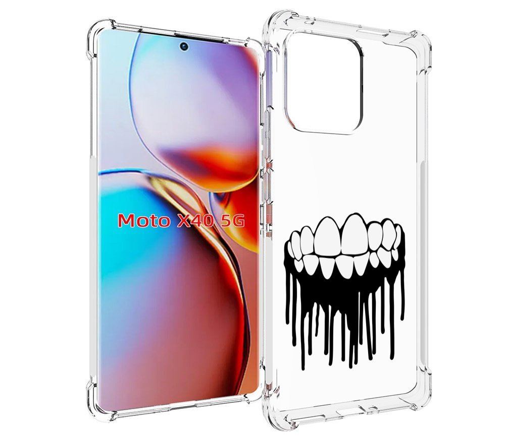 

Чехол MyPads зубы для Motorola Moto X40, Прозрачный, Tocco