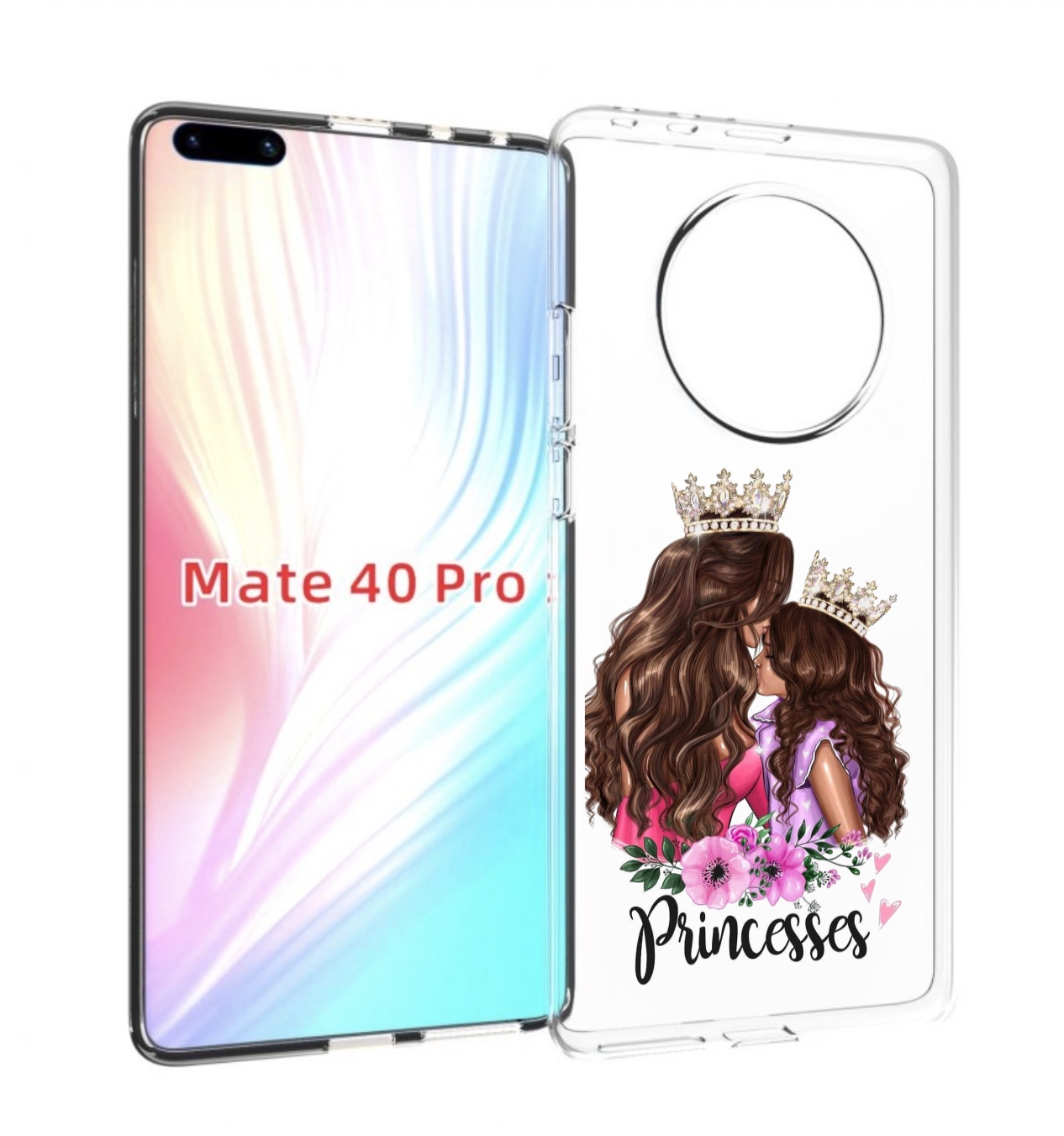 

Чехол MyPads Принцессы женский для Huawei Mate 40 Pro (NOH-NX9), Прозрачный, Tocco