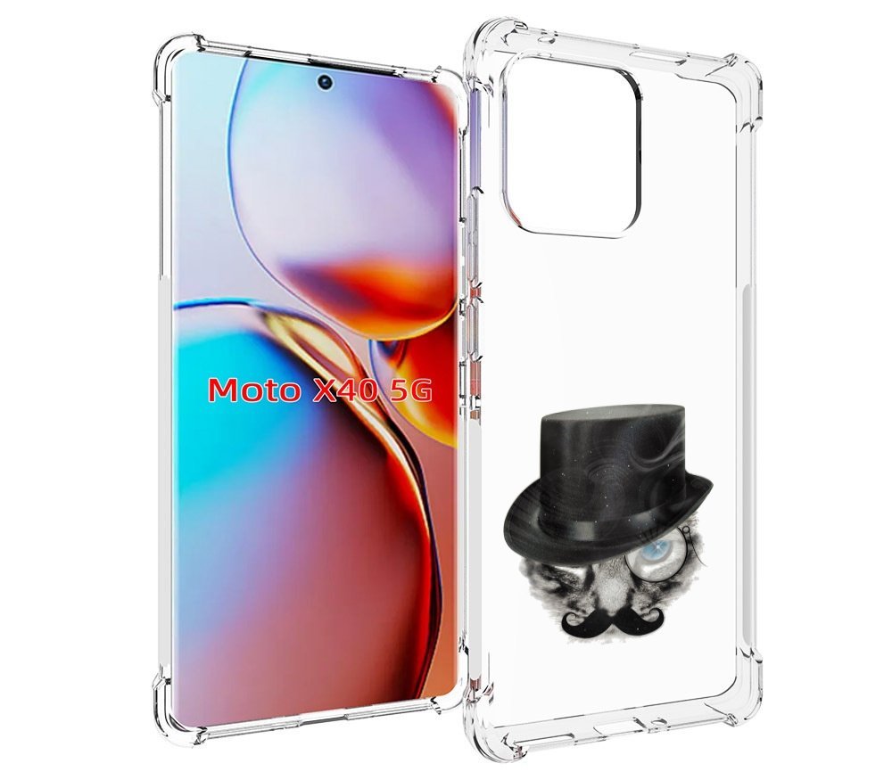 

Чехол MyPads интелегентный кот для Motorola Moto X40, Прозрачный, Tocco