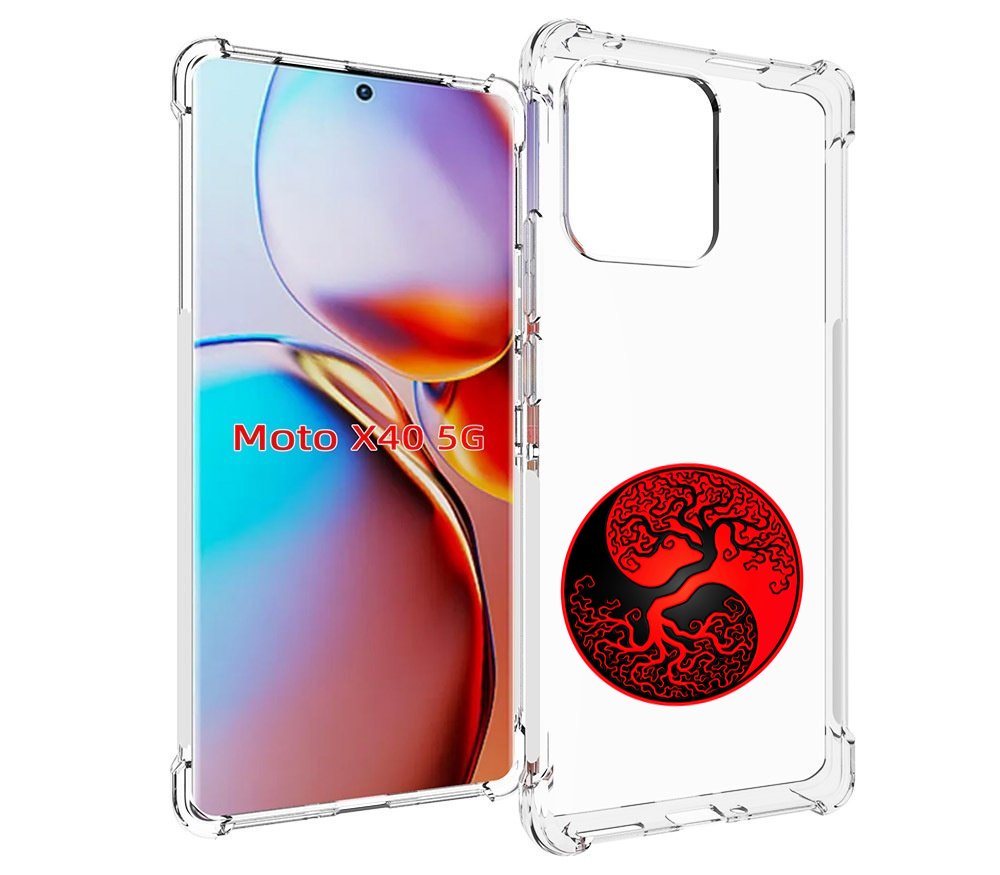 

Чехол MyPads инь янь дерево для Motorola Moto X40, Прозрачный, Tocco
