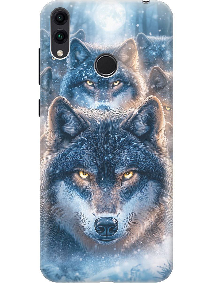 

Силиконовый чехол на Honor 8C с принтом "Стая волков", Прозрачный;голубой;синий;черный, 719708813