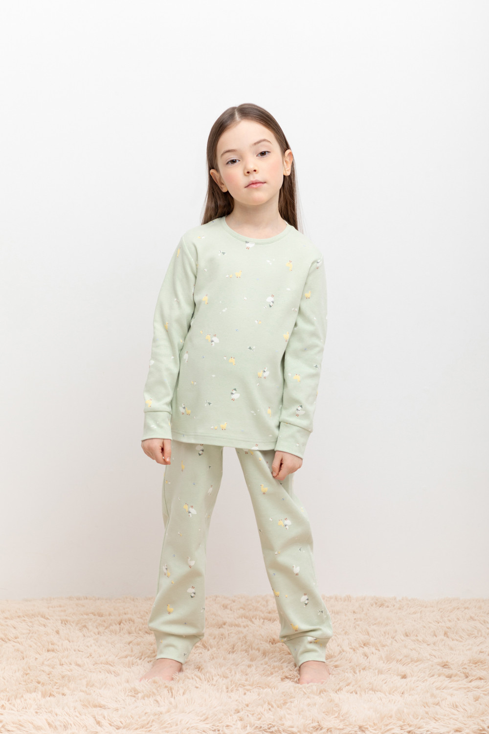

Пижама детская CROCKID К 1044, морская пена, гусята, 104, Голубой, К 1044