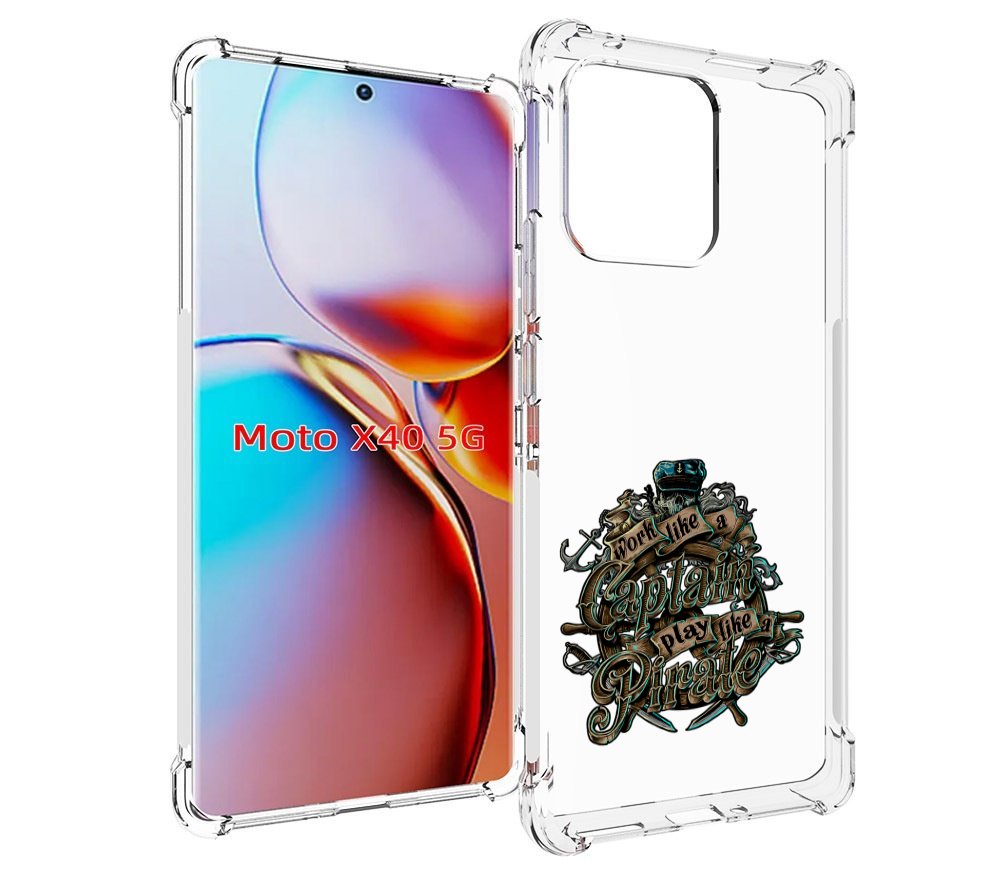 

Чехол MyPads капитан пиратов для Motorola Moto X40, Прозрачный, Tocco