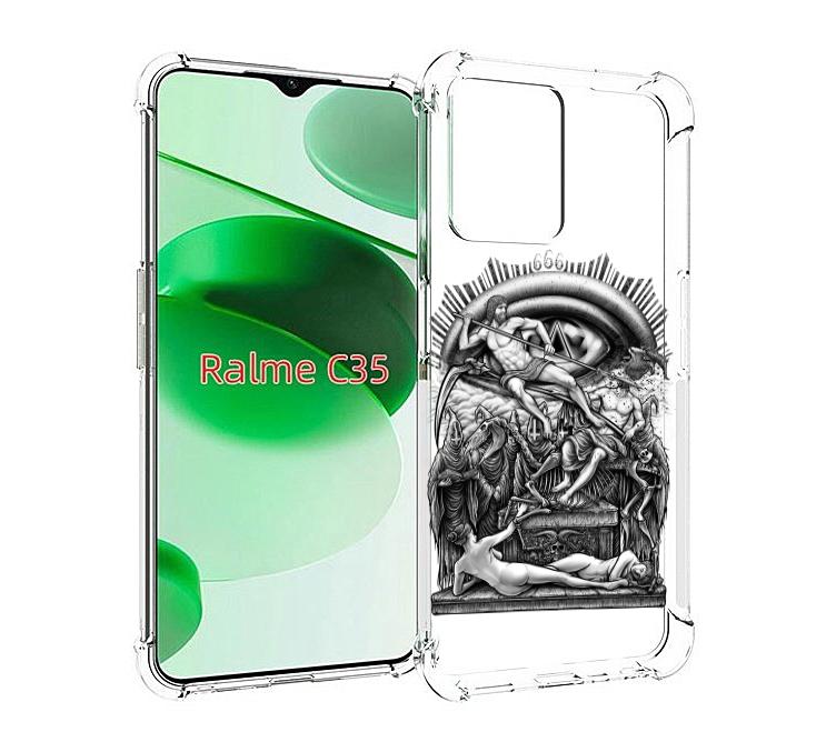 

Чехол MyPads оракул черно белый для Realme C35 / Narzo 50A Prime, Прозрачный, Tocco