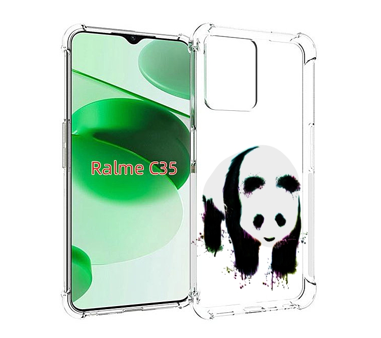 

Чехол MyPads панда в акварели для Realme C35 / Narzo 50A Prime, Прозрачный, Tocco