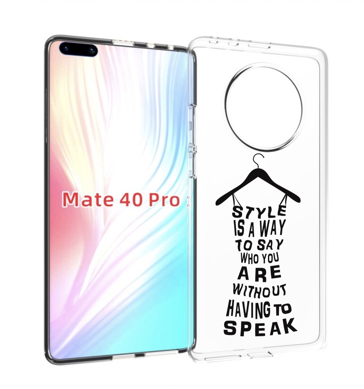 

Чехол MyPads Сарафан-из-слов для Huawei Mate 40 Pro (NOH-NX9), Прозрачный, Tocco
