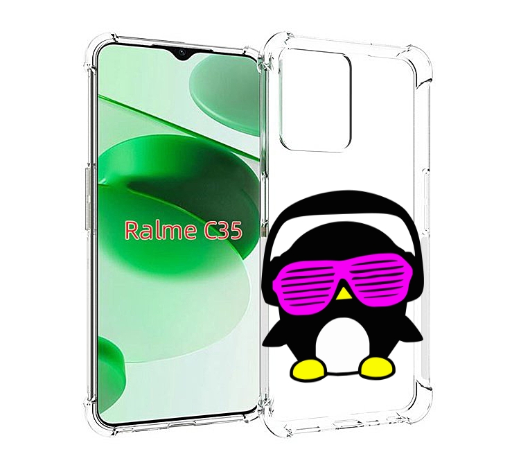 

Чехол MyPads пингвин для Realme C35 / Narzo 50A Prime, Прозрачный, Tocco