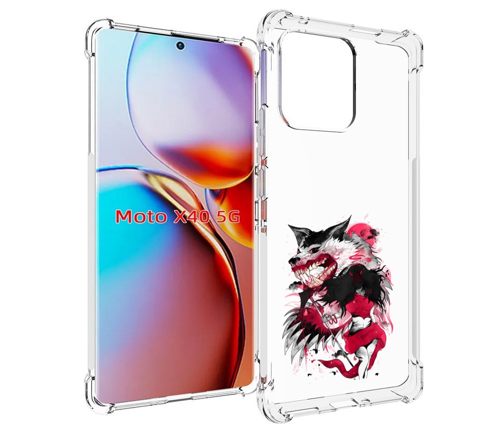 

Чехол MyPads красная шапочка для Motorola Moto X40, Прозрачный, Tocco