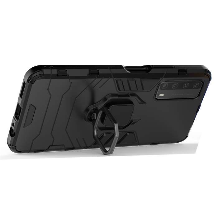 фото Противоударный чехол с кольцом panther case для huawei p smart 2021 black panther