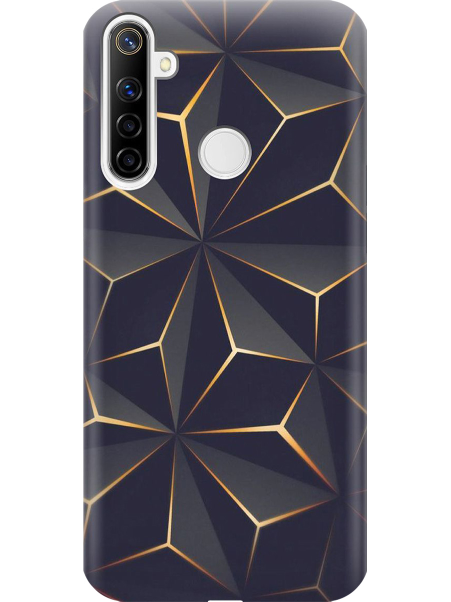 

Силиконовый чехол на Realme 5/6i/C3 с принтом "Графитовый узор", 726149631